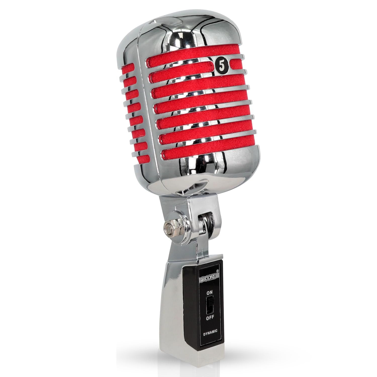 5 CORE Retro Mic (Red Chrome)