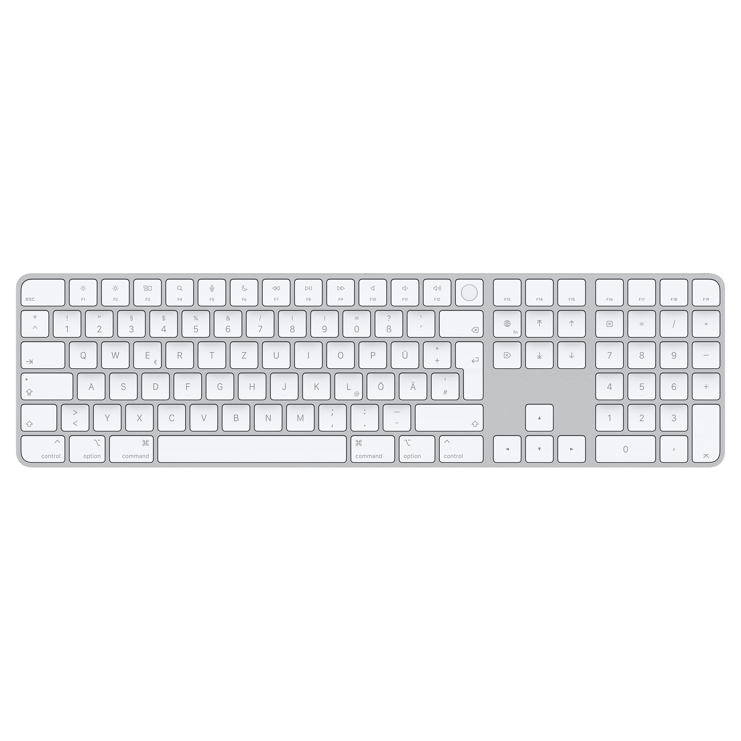 Apple Magic Keyboard with Touch ID and Numeric Keypad, German - White