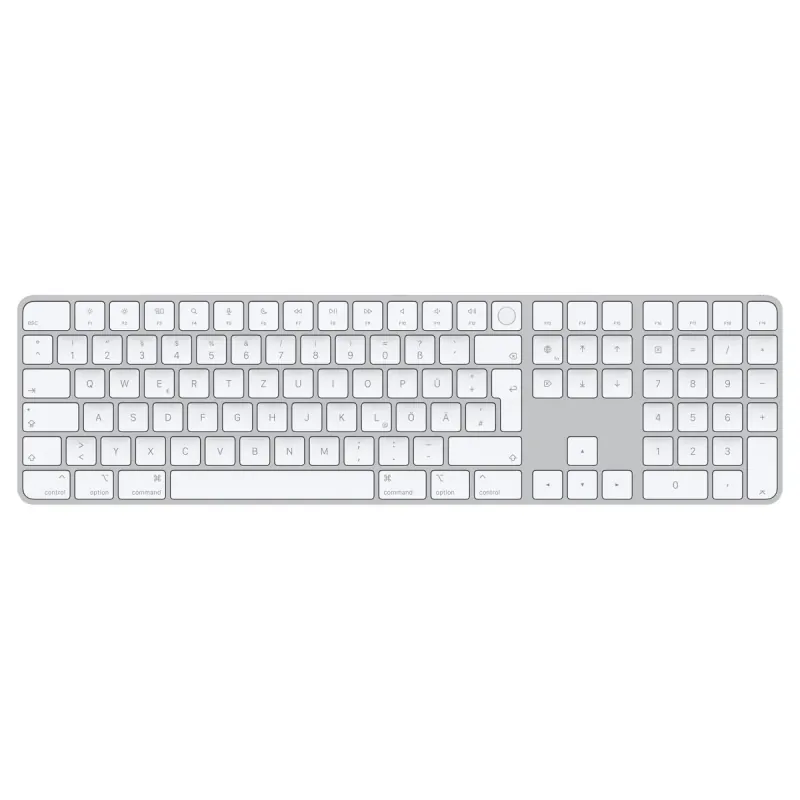Apple Magic Keyboard with Touch ID and Numeric Keypad, German - White