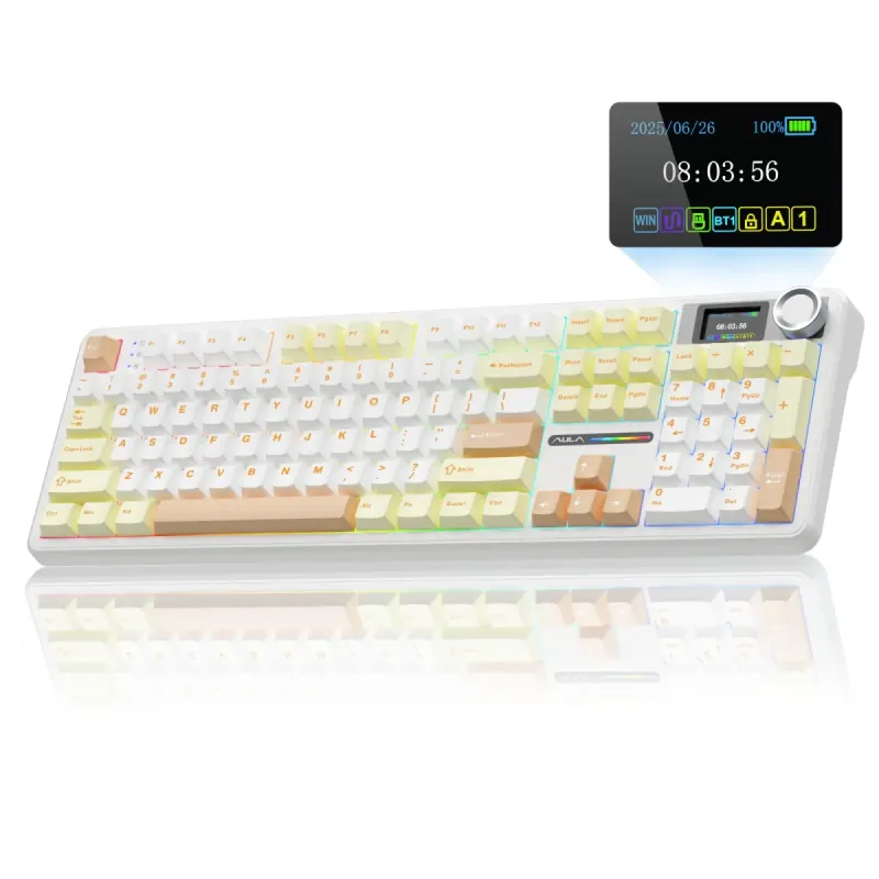 AULA F108 PRO Wireless Keyboard with Screen