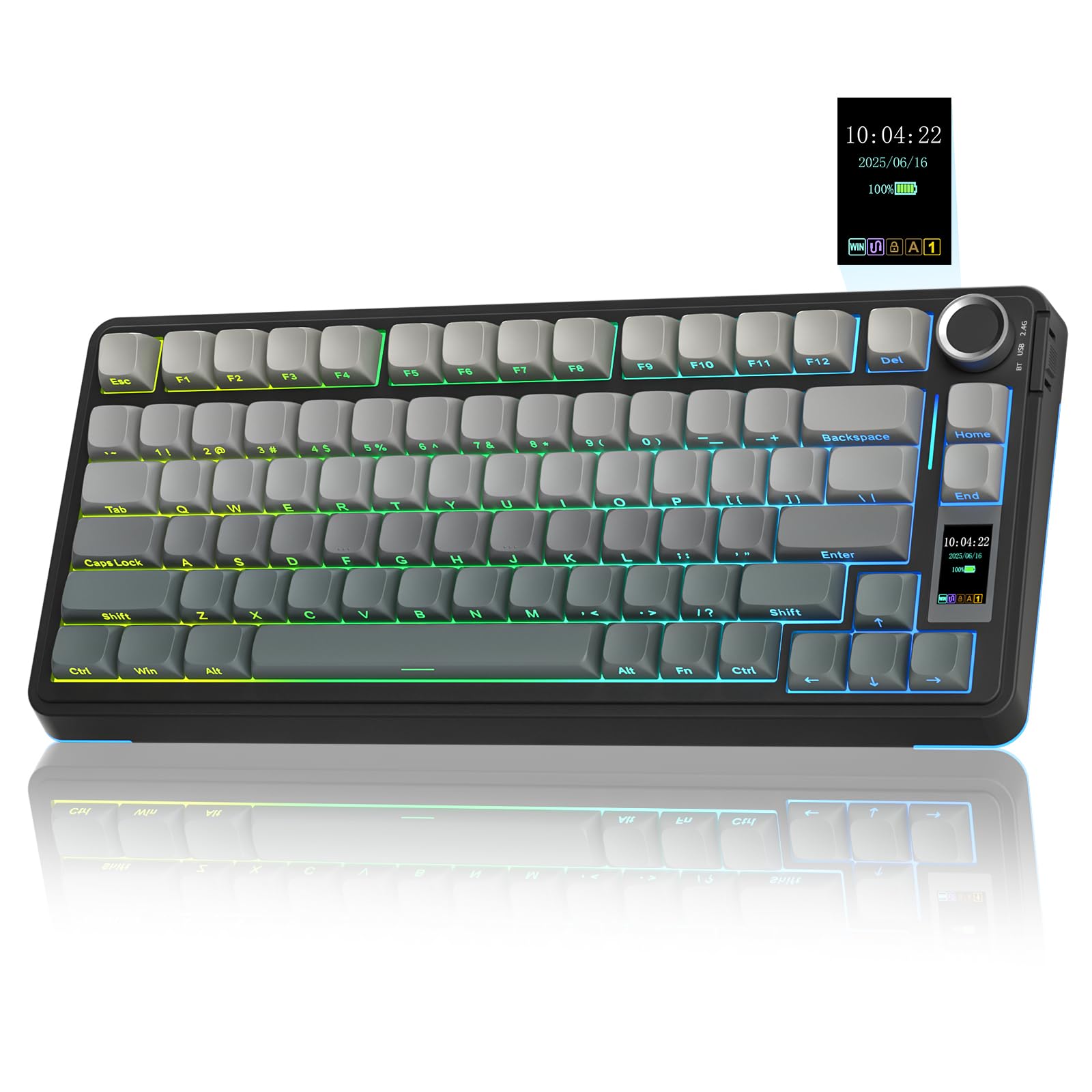 AULA S75 PRO Wireless Mechanical Keyboard 75% with Screen&Knob