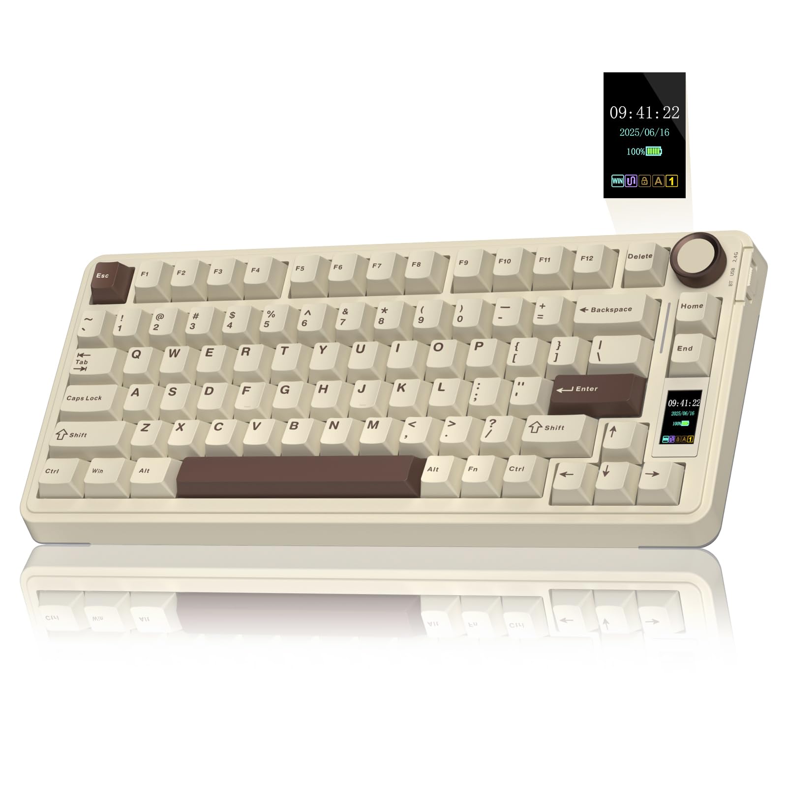 AULA S75 PRO Wireless Mechanical Keyboard with Screen & Knob