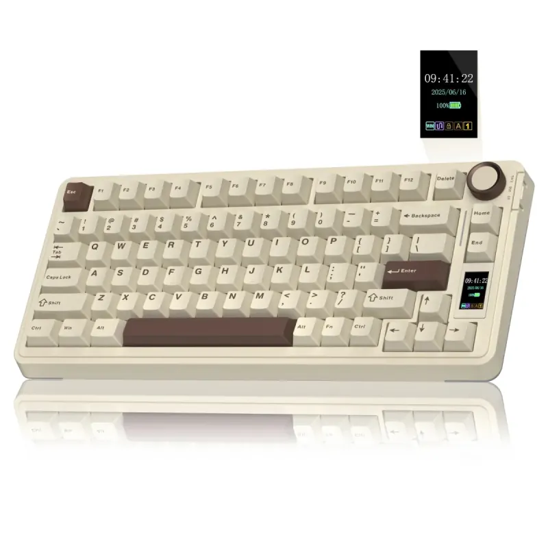 AULA S75 PRO Wireless Mechanical Keyboard with Screen & Knob