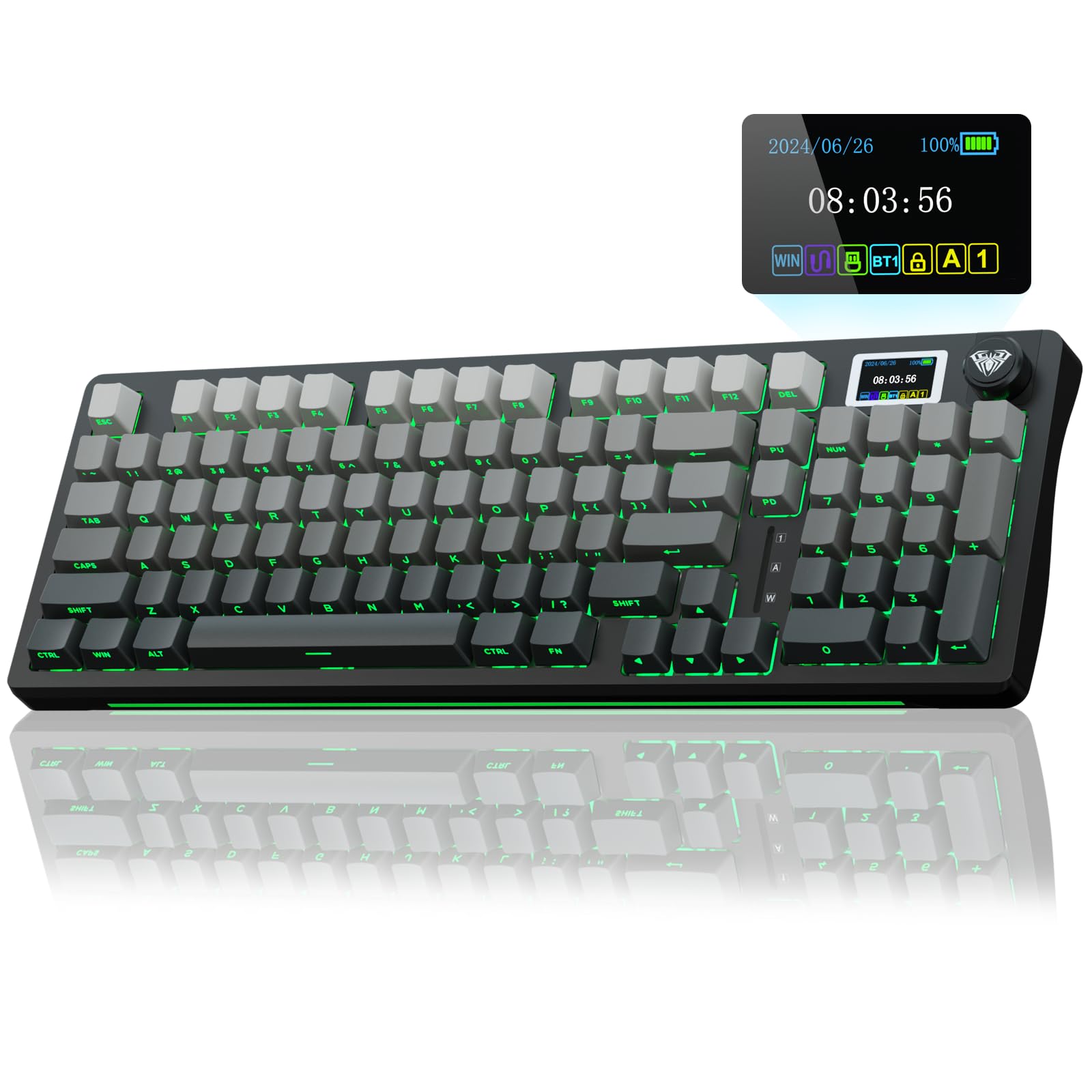 AULA S98 Pro Wireless Mechanical Keyboard with Screen & Knob