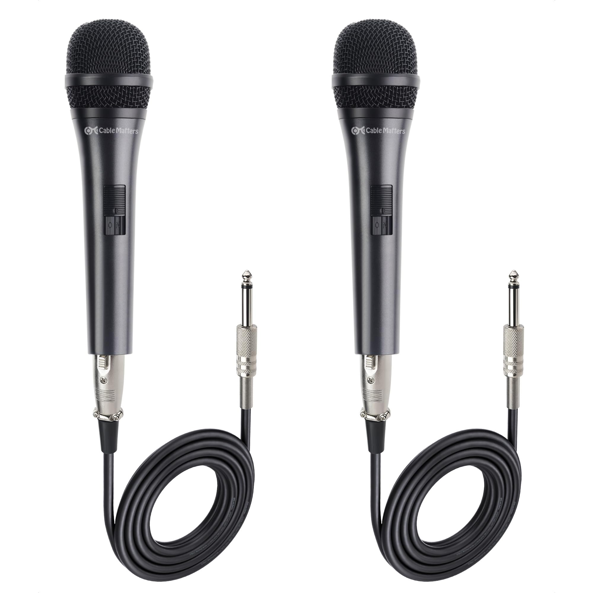 Cable Matters 2-Pack Dynamic Vocal Microphones