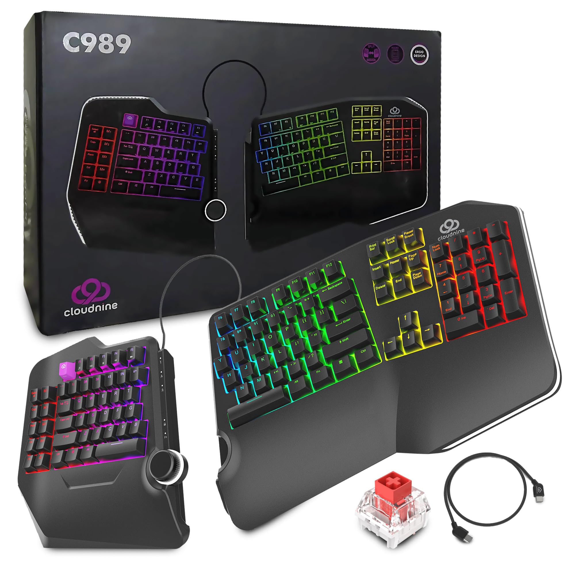 Cloud Nine C989 Ergonomic Mechanical Keyboard