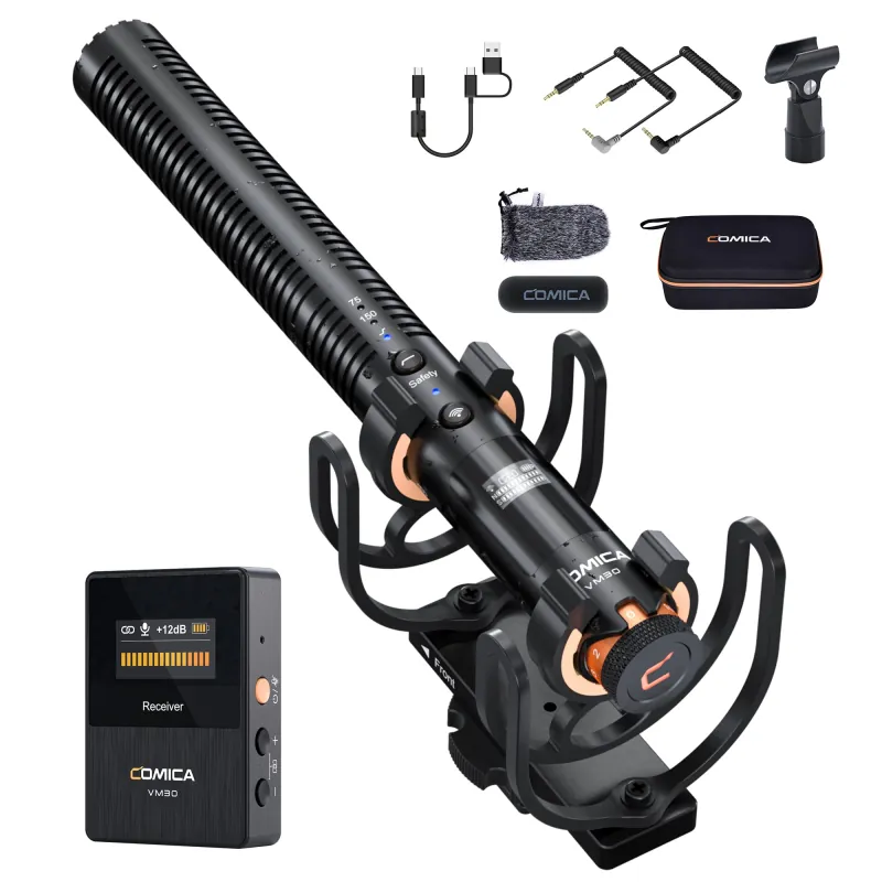 VM30 Wireless Shotgun Microphone for iPhone Canon Nikon