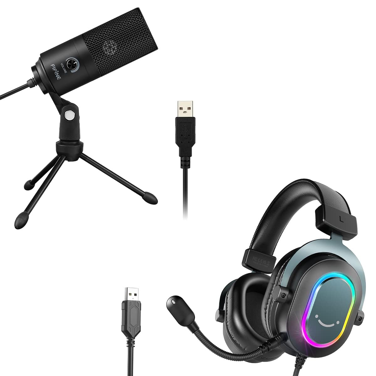 Fifine K669B+H6 Microphone and Headset