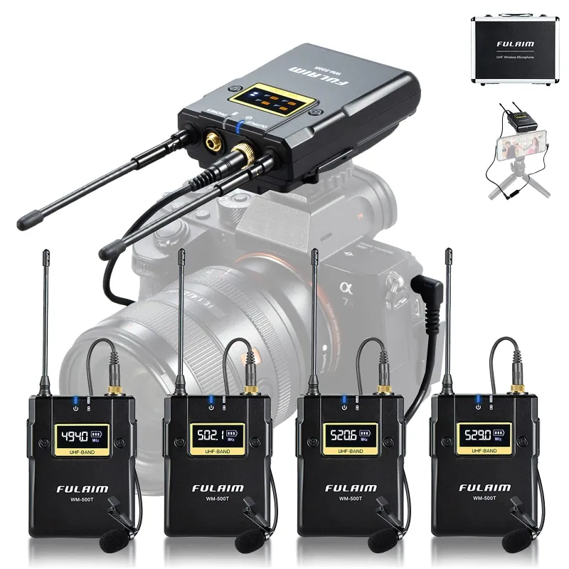 FULAIM WM500 UHF Wireless Lavalier Microphone System