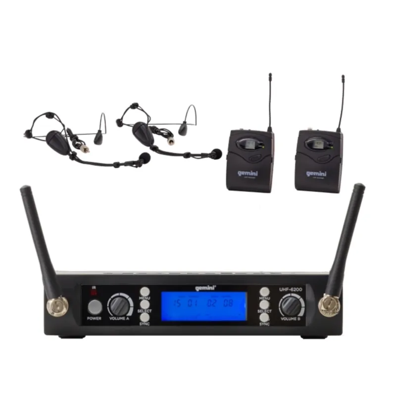 Gemini UHF Dual Headset & Lavalier Wireless Mic