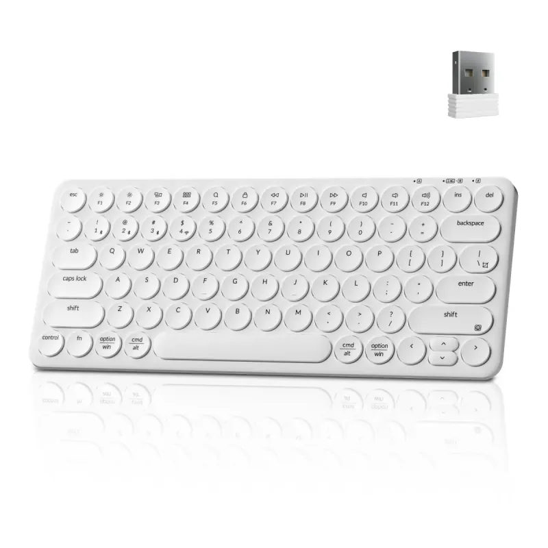 Keychron B3 Pro 75% Ultra-Slim Silent White Keyboard