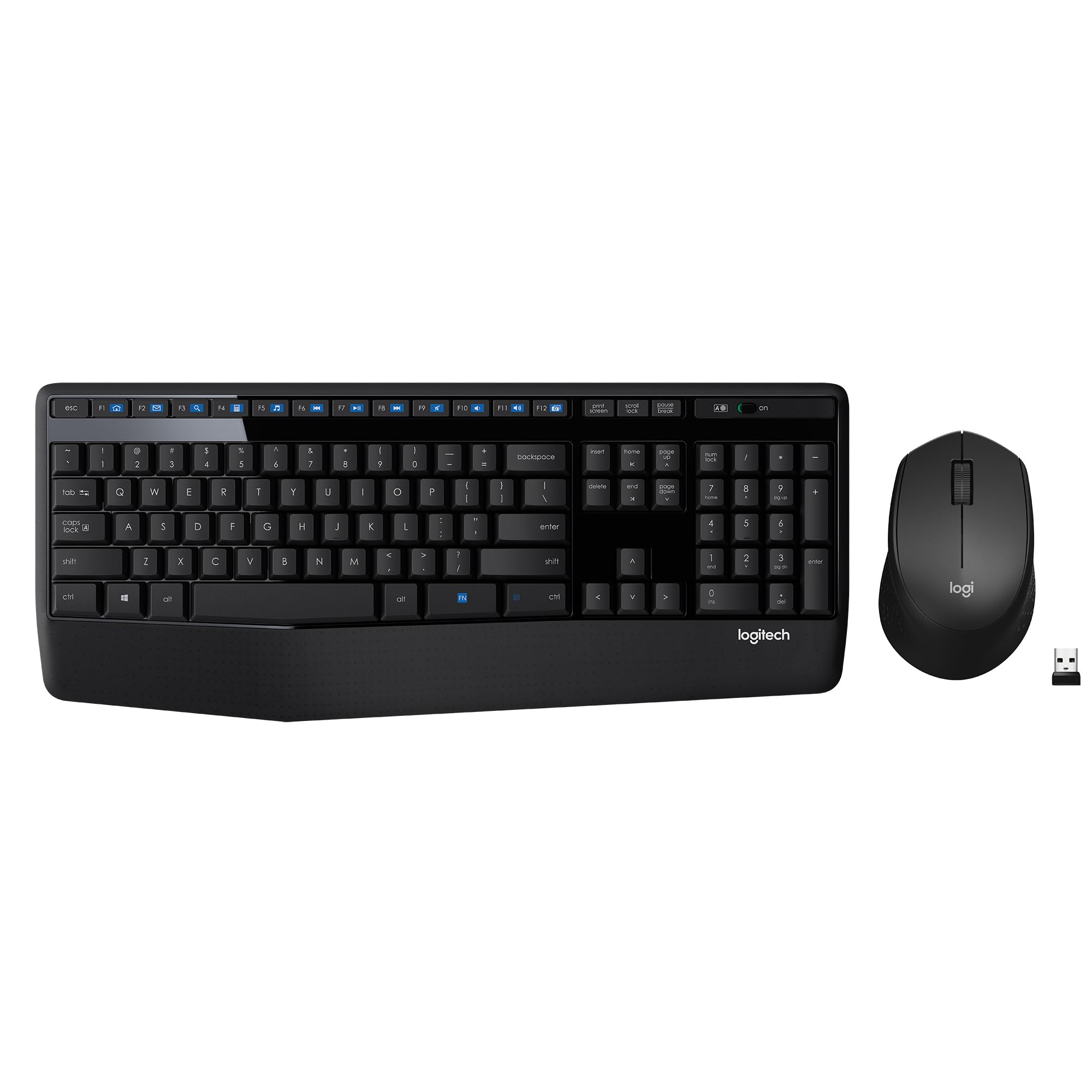 Logitech MK345 Wireless Keyboard and Mouse Combo with Palm Rest