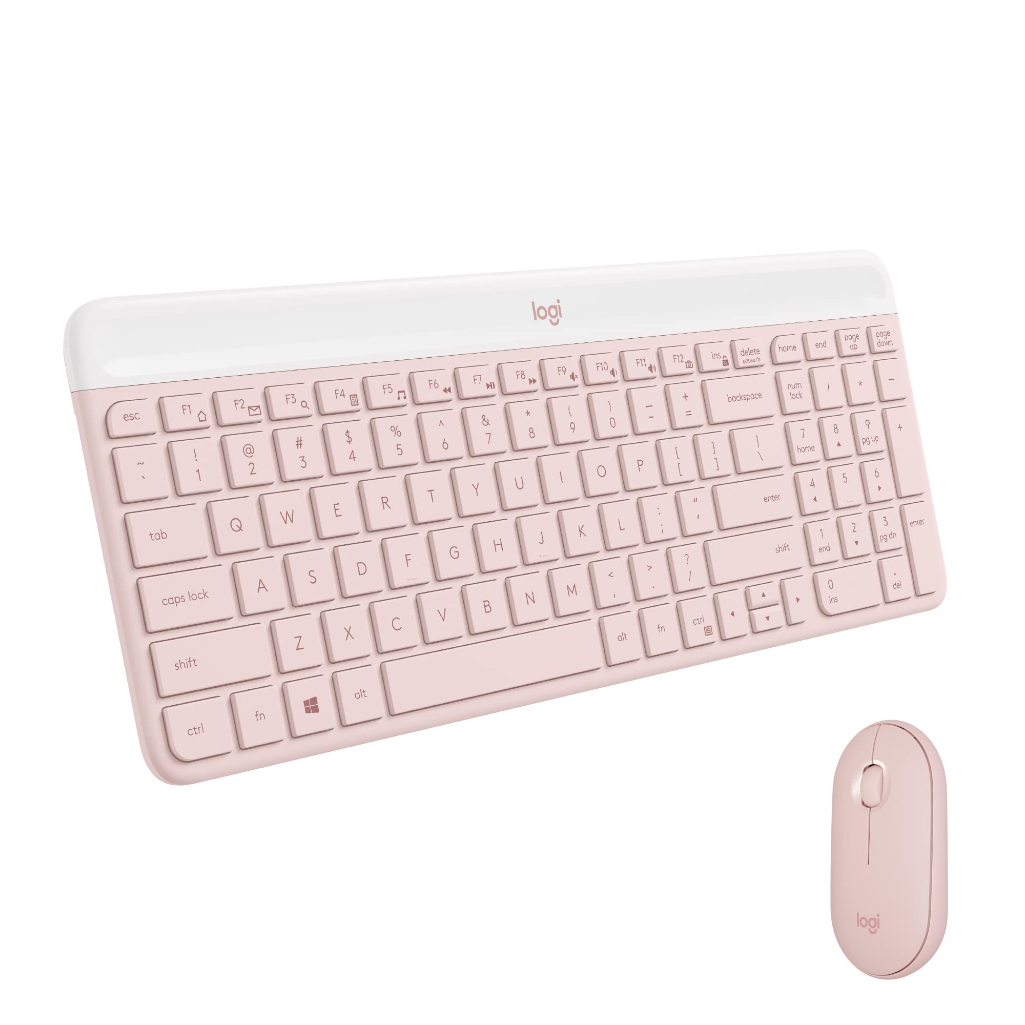 Logitech MK470 Slim Wireless Keyboard and Mouse Combo - Rose