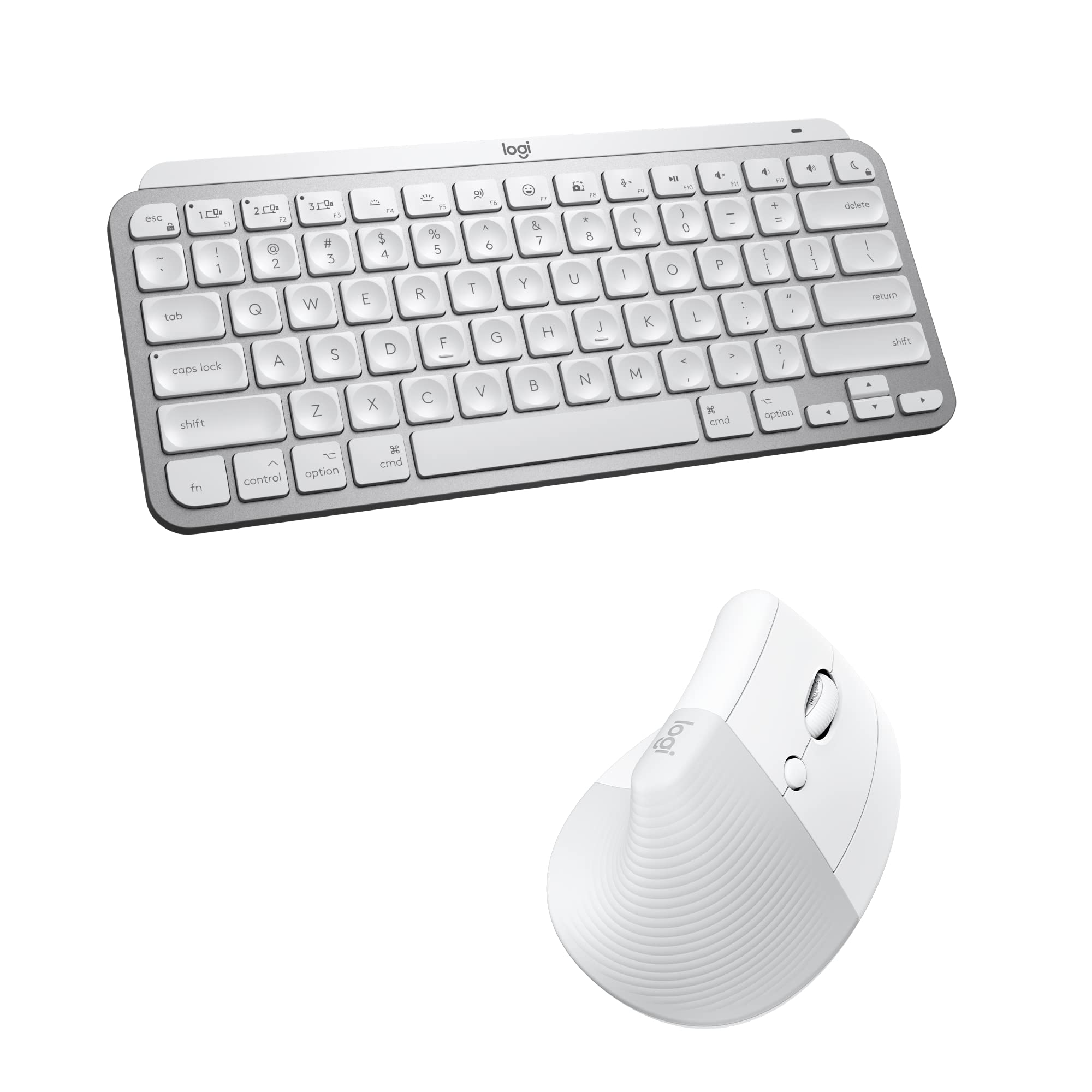 Logitech MX Keys Mini & Lift Mouse Combo - Pale Grey