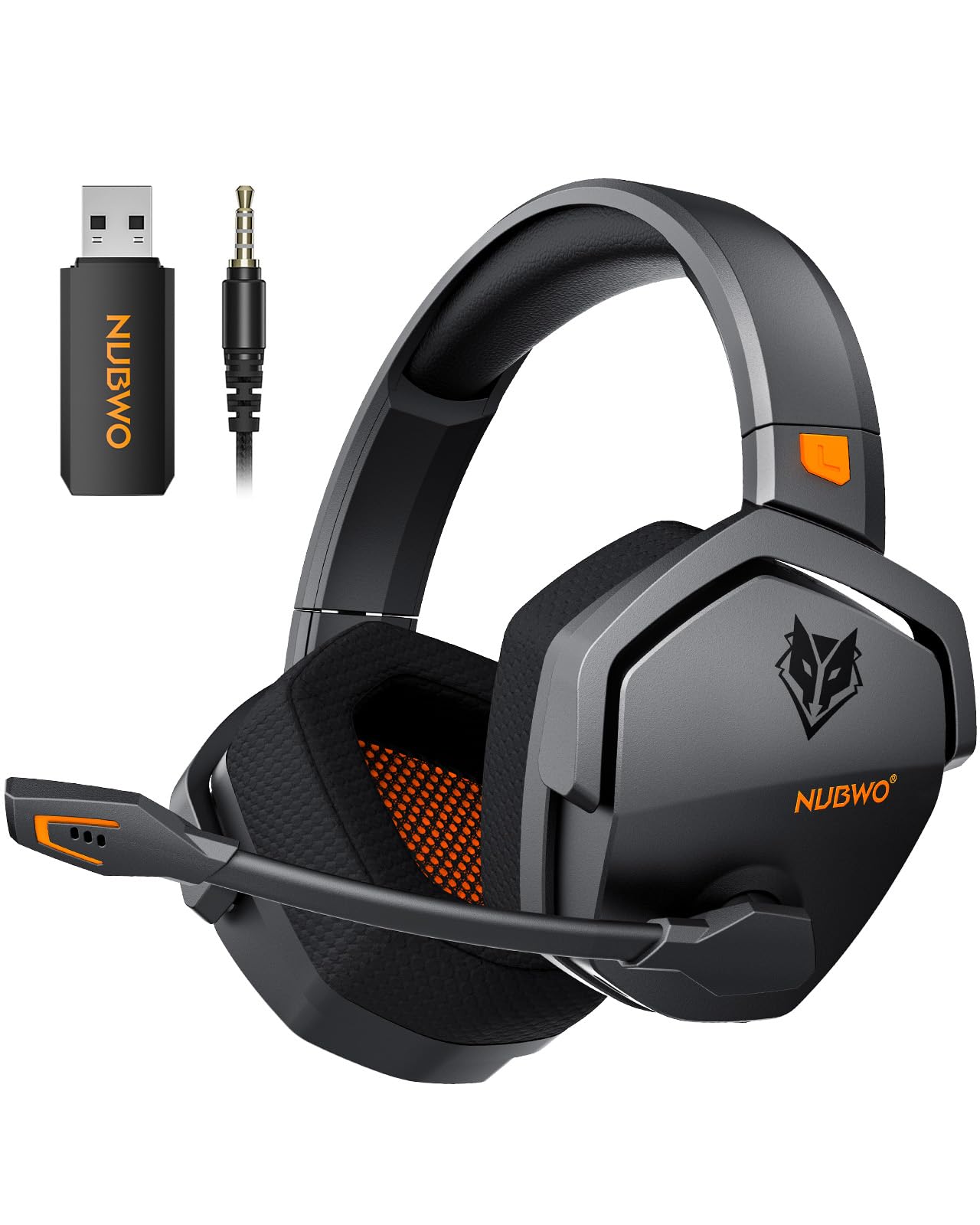 NUBWO Wireless Gaming Headset (Orange)