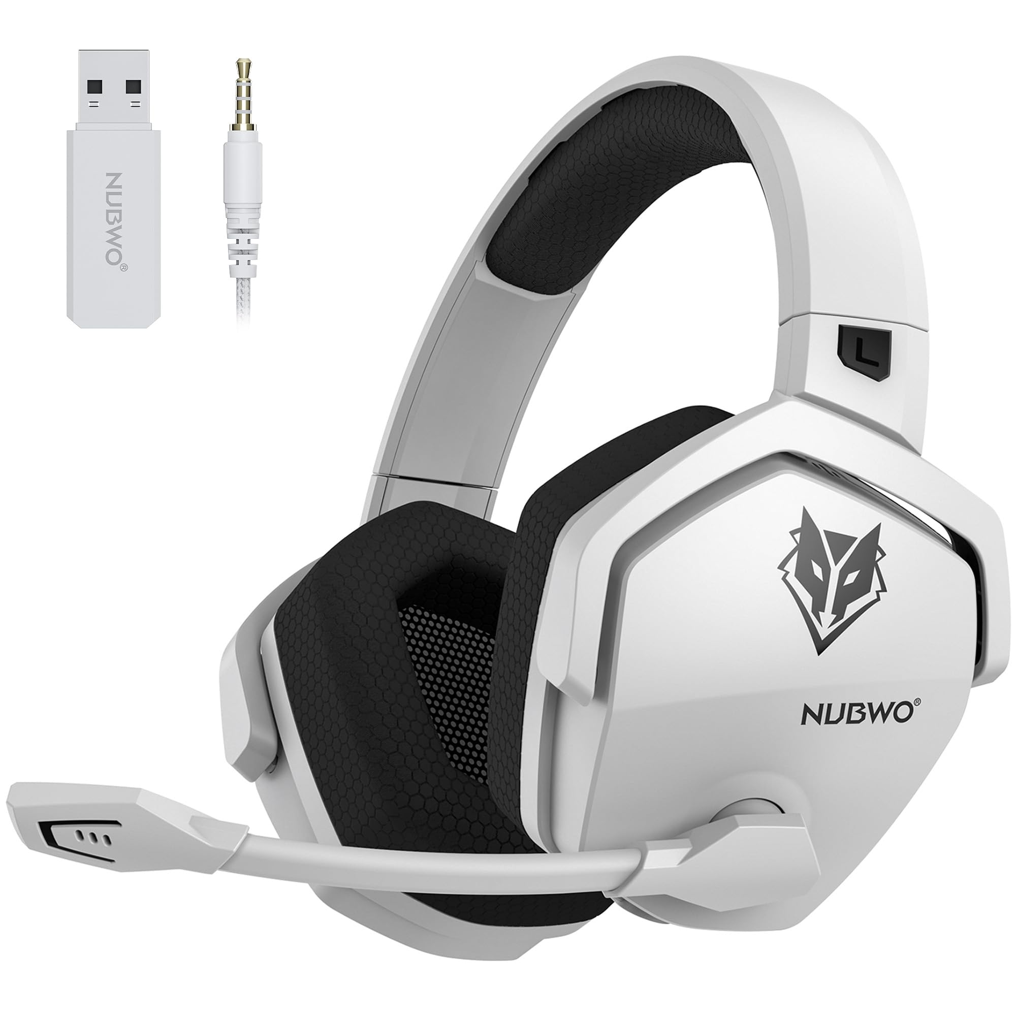 NUBWO Wireless Gaming Headset - White