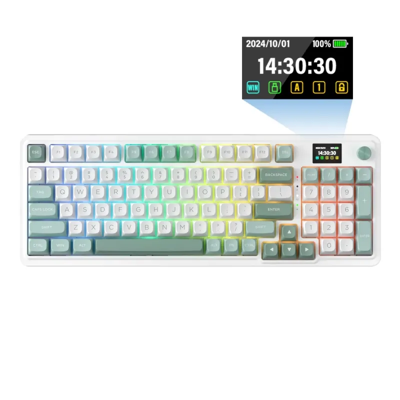 Redragon K719 Wireless Gasket Gaming Keyboard w/Hype Screen & Knob