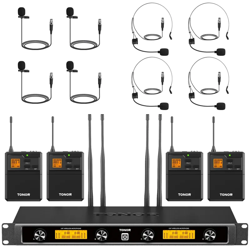 Tonor 4-Channel UHF Wireless System