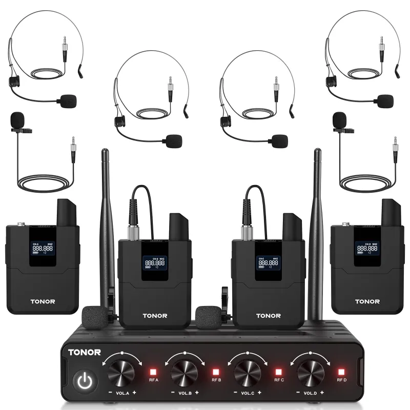 Tonor 4-Channel UHF Wireless System
